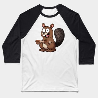 Cute Beaver Baseball T-Shirt